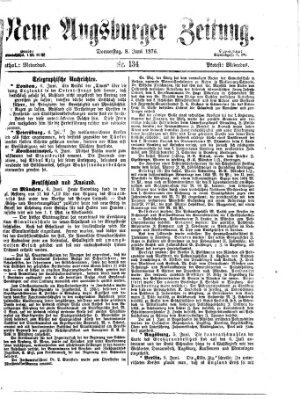 Neue Augsburger Zeitung Donnerstag 8. Juni 1876