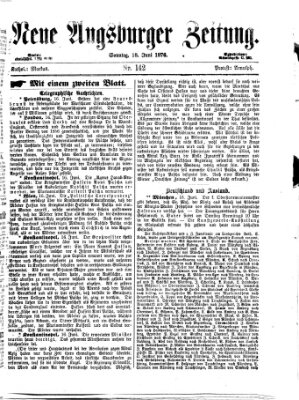 Neue Augsburger Zeitung Sonntag 18. Juni 1876