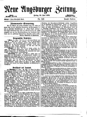 Neue Augsburger Zeitung Freitag 23. Juni 1876