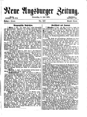 Neue Augsburger Zeitung Donnerstag 6. Juli 1876