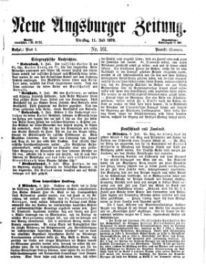 Neue Augsburger Zeitung Dienstag 11. Juli 1876