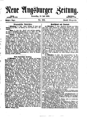 Neue Augsburger Zeitung Donnerstag 13. Juli 1876