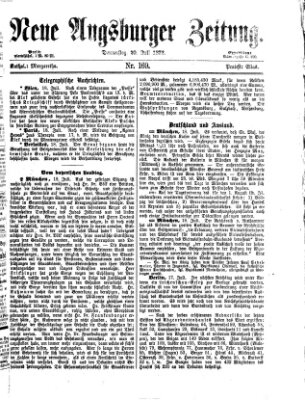 Neue Augsburger Zeitung Donnerstag 20. Juli 1876