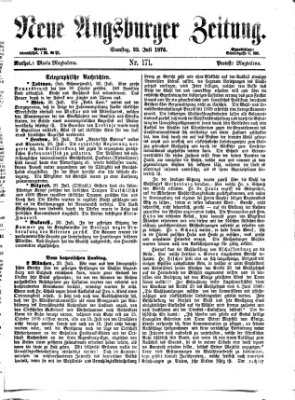 Neue Augsburger Zeitung Samstag 22. Juli 1876