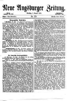 Neue Augsburger Zeitung Dienstag 1. August 1876
