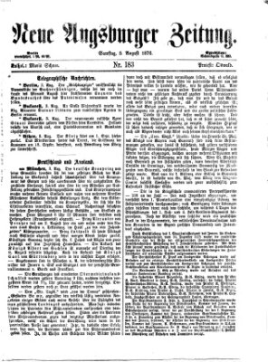 Neue Augsburger Zeitung Samstag 5. August 1876