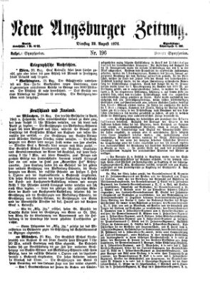 Neue Augsburger Zeitung Dienstag 22. August 1876