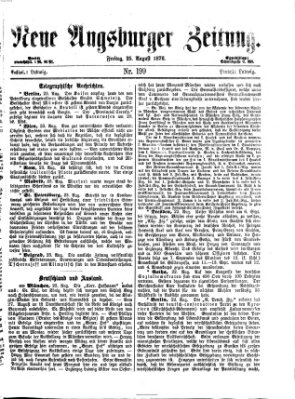 Neue Augsburger Zeitung Freitag 25. August 1876
