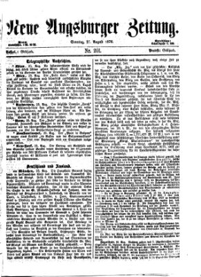 Neue Augsburger Zeitung Sonntag 27. August 1876