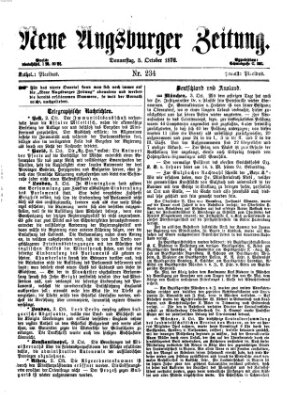 Neue Augsburger Zeitung Donnerstag 5. Oktober 1876