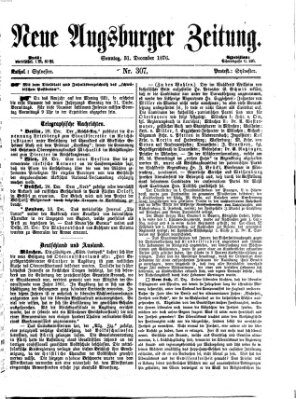 Neue Augsburger Zeitung Sonntag 31. Dezember 1876