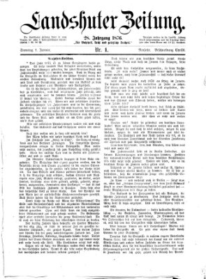 Landshuter Zeitung Samstag 1. Januar 1876