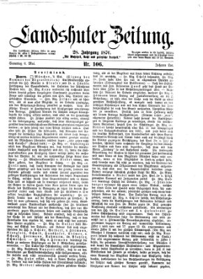 Landshuter Zeitung Samstag 6. Mai 1876