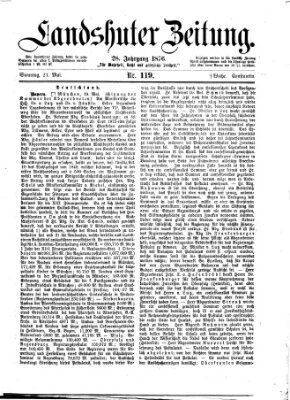 Landshuter Zeitung Sonntag 21. Mai 1876