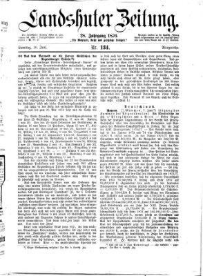 Landshuter Zeitung Freitag 9. Juni 1876