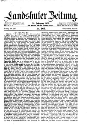 Landshuter Zeitung Sonntag 16. Juli 1876