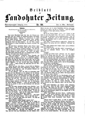 Landshuter Zeitung Sonntag 14. Mai 1876