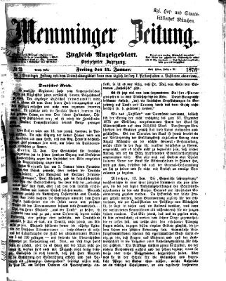 Memminger Zeitung Freitag 14. Januar 1876
