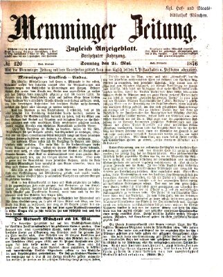 Memminger Zeitung Sonntag 21. Mai 1876