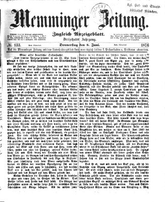 Memminger Zeitung Donnerstag 8. Juni 1876