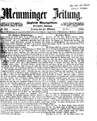 Memminger Zeitung Freitag 27. Oktober 1876