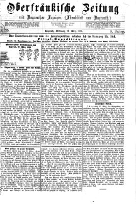 Oberfränkische Zeitung und Bayreuther Anzeiger (Bayreuther Anzeiger) Mittwoch 29. März 1876