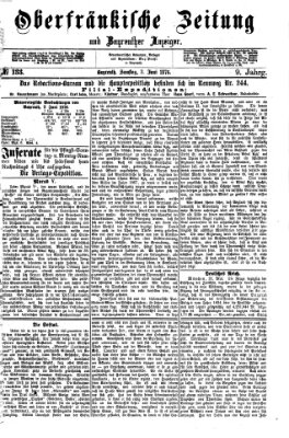 Oberfränkische Zeitung und Bayreuther Anzeiger (Bayreuther Anzeiger) Samstag 3. Juni 1876