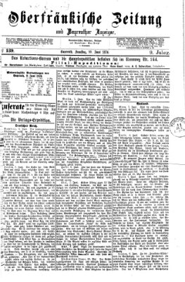 Oberfränkische Zeitung und Bayreuther Anzeiger (Bayreuther Anzeiger) Samstag 10. Juni 1876