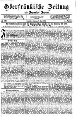 Oberfränkische Zeitung und Bayreuther Anzeiger (Bayreuther Anzeiger) Sonntag 2. Juli 1876