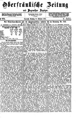 Oberfränkische Zeitung und Bayreuther Anzeiger (Bayreuther Anzeiger) Dienstag 24. Oktober 1876