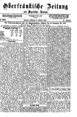 Oberfränkische Zeitung und Bayreuther Anzeiger (Bayreuther Anzeiger) Mittwoch 25. Oktober 1876