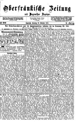 Oberfränkische Zeitung und Bayreuther Anzeiger (Bayreuther Anzeiger) Sonntag 29. Oktober 1876