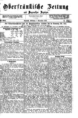 Oberfränkische Zeitung und Bayreuther Anzeiger (Bayreuther Anzeiger) Mittwoch 1. November 1876