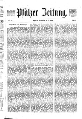 Pfälzer Zeitung Donnerstag 6. Januar 1876