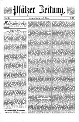 Pfälzer Zeitung Samstag 5. Februar 1876