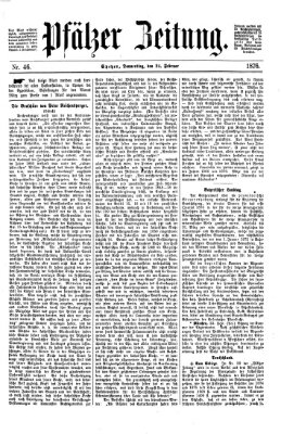 Pfälzer Zeitung Donnerstag 24. Februar 1876