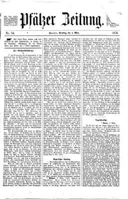 Pfälzer Zeitung Samstag 4. März 1876