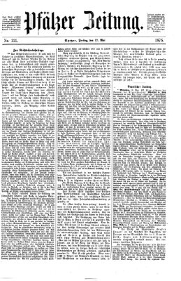 Pfälzer Zeitung Freitag 12. Mai 1876