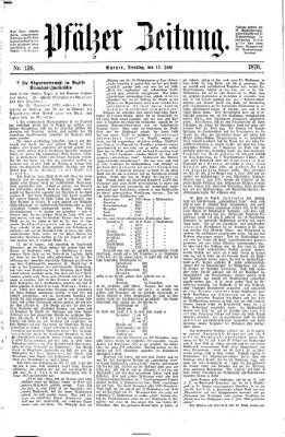 Pfälzer Zeitung Dienstag 13. Juni 1876