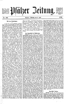 Pfälzer Zeitung Mittwoch 19. Juli 1876