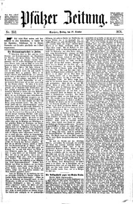 Pfälzer Zeitung Freitag 27. Oktober 1876