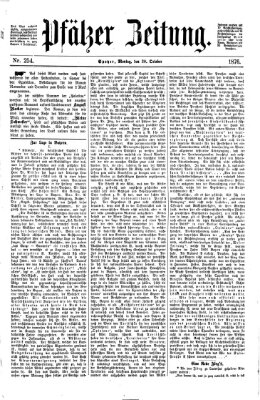 Pfälzer Zeitung Montag 30. Oktober 1876
