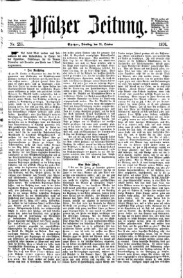 Pfälzer Zeitung Dienstag 31. Oktober 1876