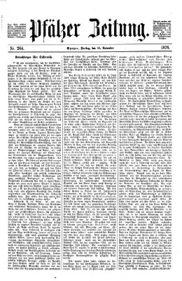 Pfälzer Zeitung Freitag 10. November 1876