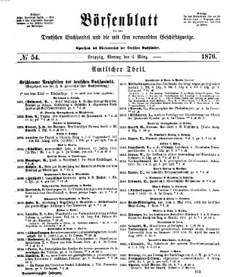 Börsenblatt für den deutschen Buchhandel Montag 6. März 1876