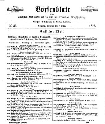 Börsenblatt für den deutschen Buchhandel Dienstag 7. März 1876