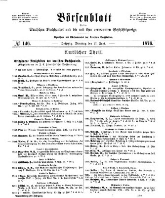 Börsenblatt für den deutschen Buchhandel Dienstag 27. Juni 1876