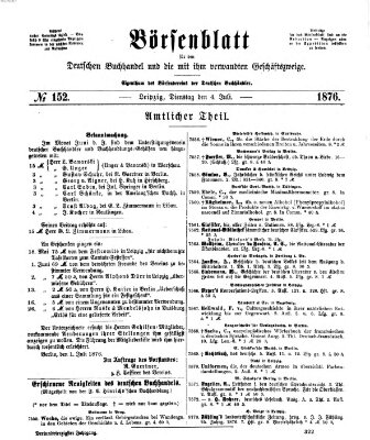 Börsenblatt für den deutschen Buchhandel Dienstag 4. Juli 1876