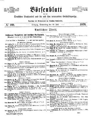 Börsenblatt für den deutschen Buchhandel Donnerstag 13. Juli 1876