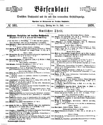 Börsenblatt für den deutschen Buchhandel Freitag 14. Juli 1876